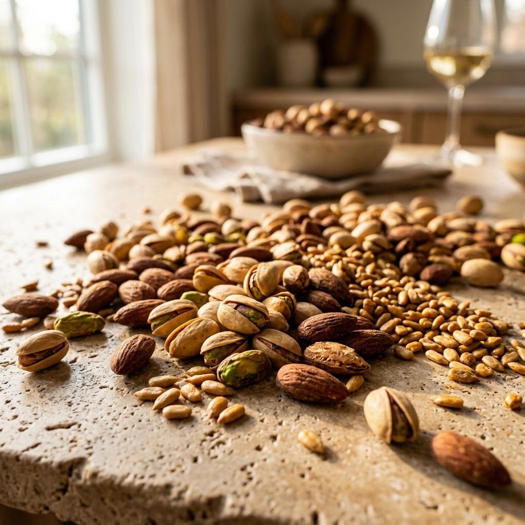 Harvest of premium nuts and seeds